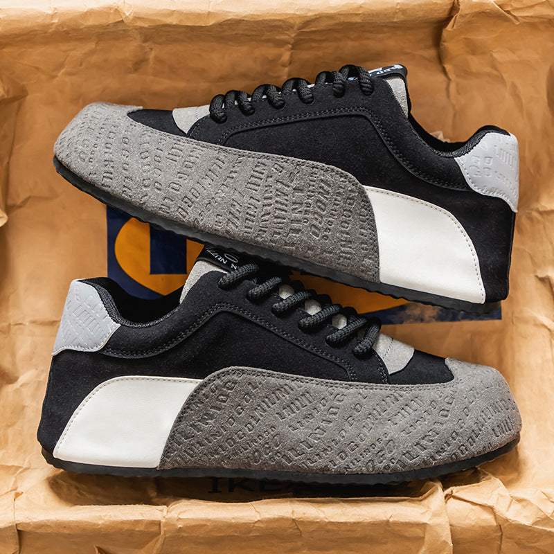 Damen modische Sneaker mit geprägtem Obermaterial und sportlicher Sohle EB
