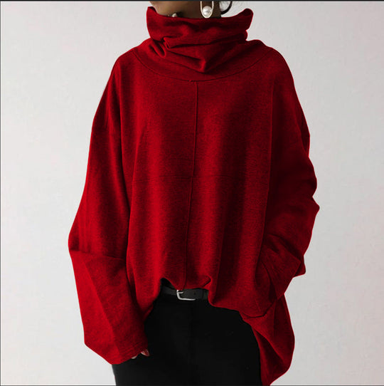 EB | Trendiger einfarbiger Rollkragenpullover