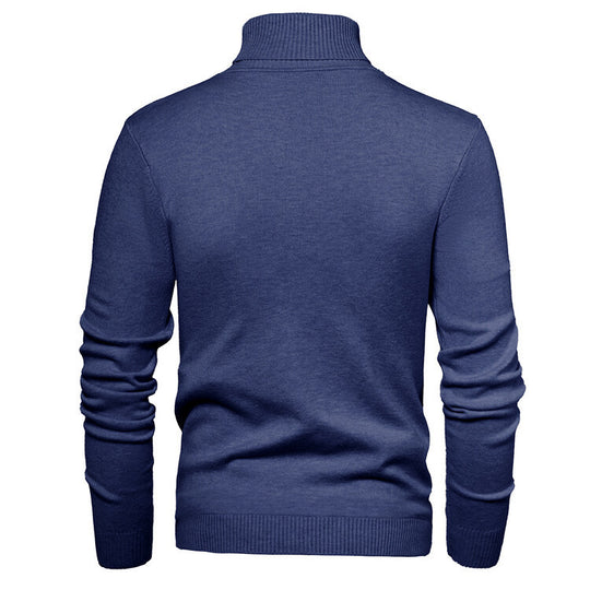 Herren eleganter Rollkragenpullover aus feiner Merinowolle EB