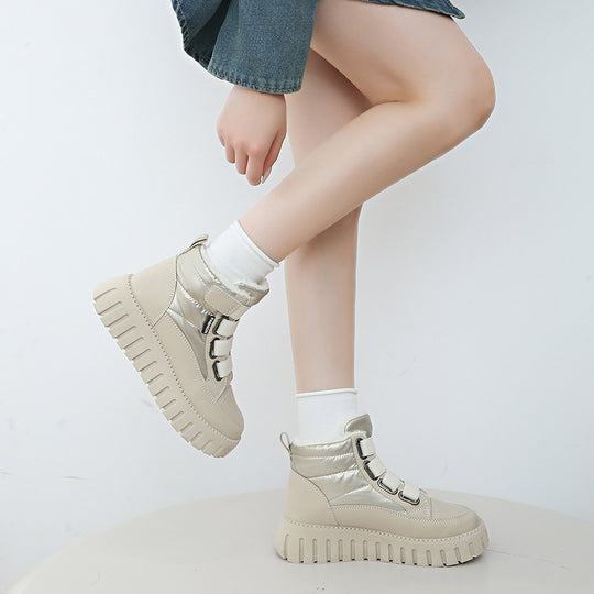 Damen Trendige Winterstiefel mit gepolsterter Innensohle und rutschfester Profilsohle EB