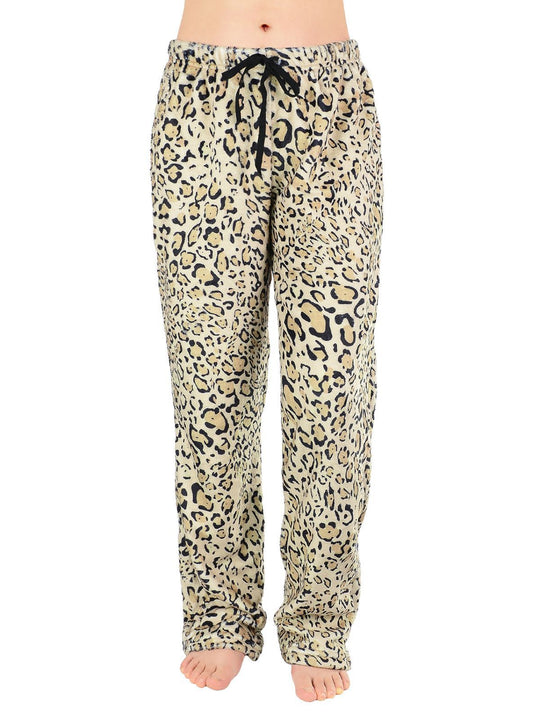 Damen Relaxed Fit Leopardenmuster Loungehose EB