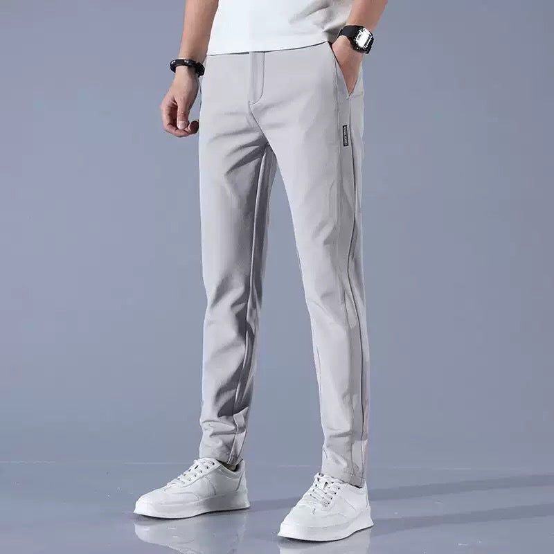 Herren elegante Anzughose mit elastischem Bund und praktischen Eingrifftaschen EB