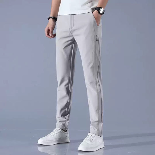 Herren elegante Anzughose mit elastischem Bund und praktischen Eingrifftaschen EB