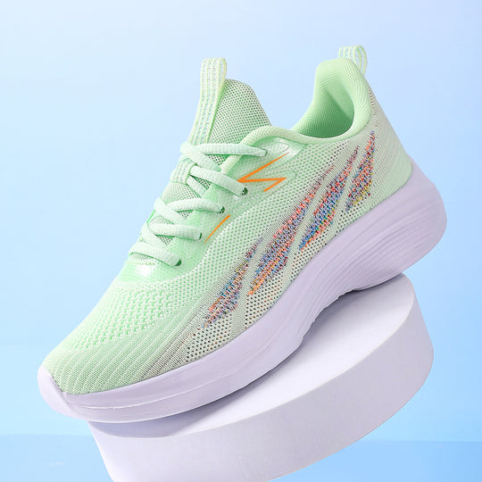 Damen Leichte Sport-Sneaker mit atmungsaktivem Mesh-Obermaterial EB