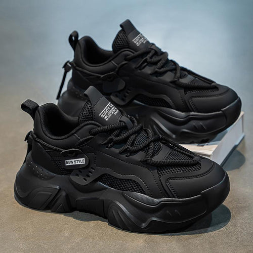 Damen trendige Athletic Sneakers mit stoßdämpfender Sohle und atmungsaktivem Obermaterial EB