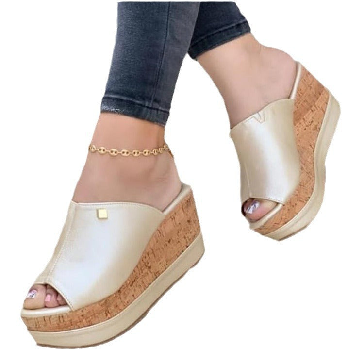 Damen Komfortable Keilschuhe mit elegantem Design und hochwertiger Korksohle EB