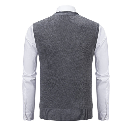 Herren modische Strickweste mit Karomuster EB