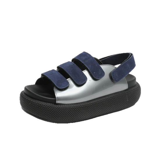Damen Komfortable Sandalen mit verstellbaren Klettverschlüssen und luftiger Sohle EB