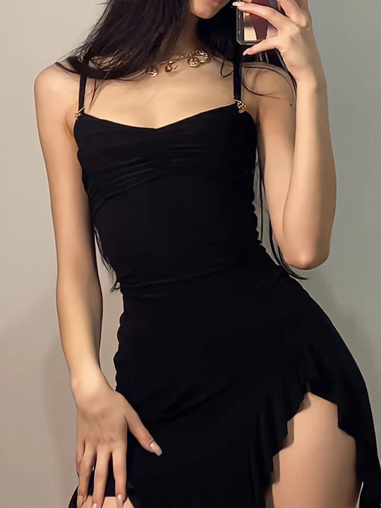 Damen Wickelkleid mit tiefem V-Ausschnitt und halbtransparenten Details EB