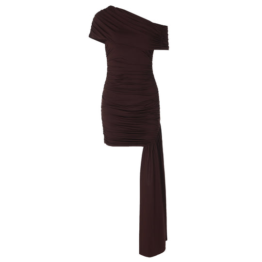 Damen Elegantes und figurbetontes Wickelminikleid EB