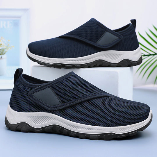 Damen nan atmungsaktive Slip-On Sneaker mit Klettverschluss und gedämpfter EVA-Zwischensohle EB