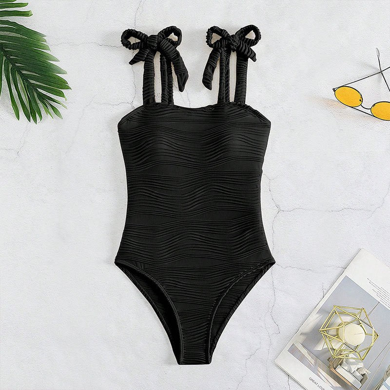 Damen Einteiler Badeanzug mit eleganter Raffung EB