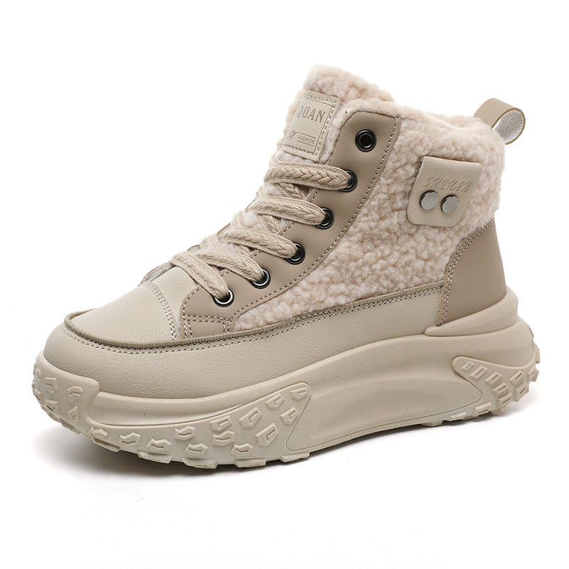Damen Winterliche Sneakers mit kuscheligem Innenfutter und rutschfester Sohle EB