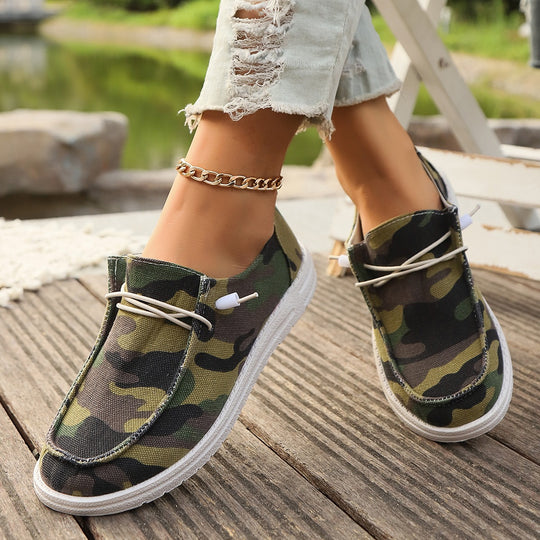 Damen Freizeit-Sneaker im modischen Camouflage-Design EB