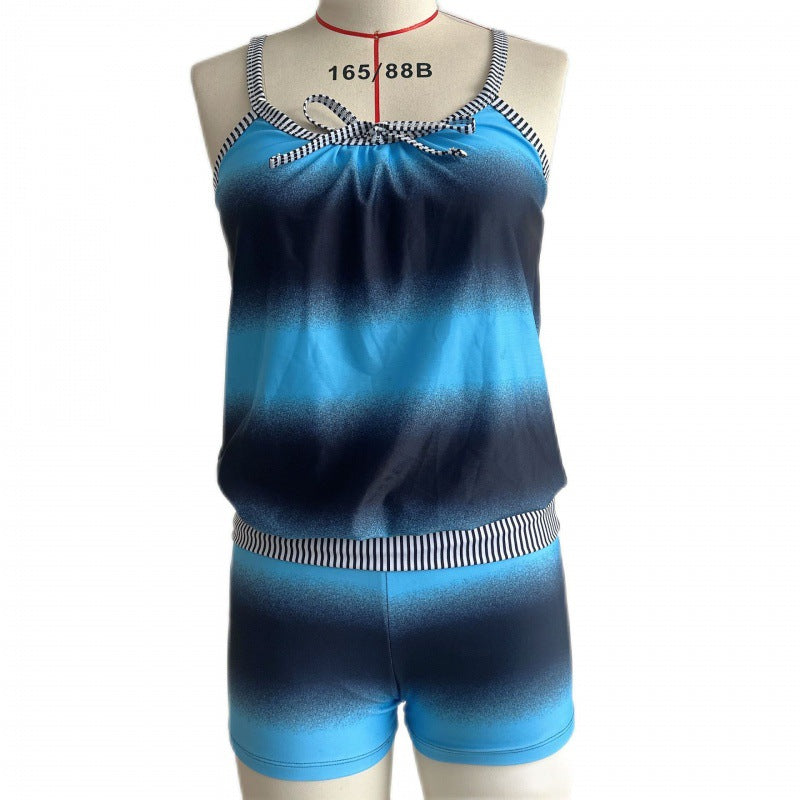 Damen Bikinioberteil mit lässigem Schnitt und kurzen Hosen EB