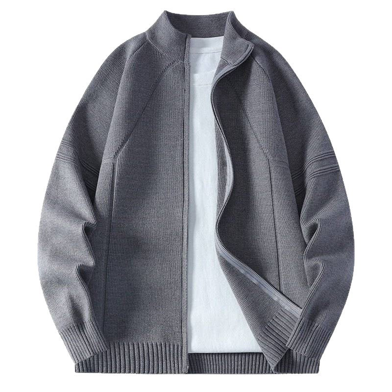 Damen lässige Jacke mit hohem Kragen und durchgehendem Reißverschluss EB