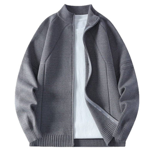 Damen lässige Jacke mit hohem Kragen und durchgehendem Reißverschluss EB