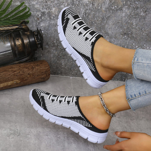 Damen Atmungsaktive Slip-On Sneakers mit elastischem Obermaterial EB