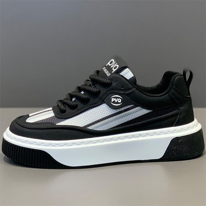 Damen modische Plateau Sneakers mit atmungsaktiver Obermaterialkombination und rutschfester Sohle EB