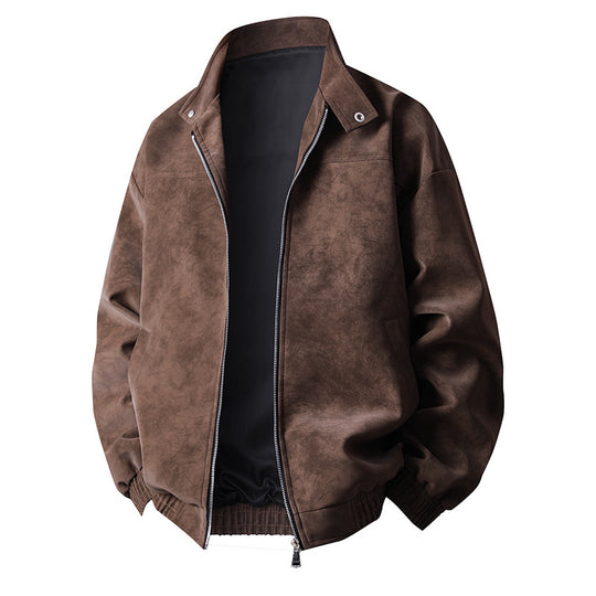 Herren modische Übergangsjacke im lässigen Stil mit praktischen Taschen EB