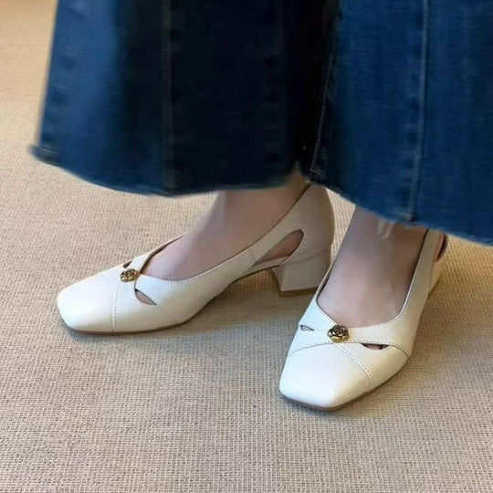 Damen Elegante und bequeme Pumps mit modischer Querriemenverzierung EB