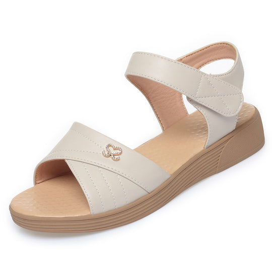 Damen Komfortable Sandalen mit verstellbaren Riemen und ergonomischer Sohle EB
