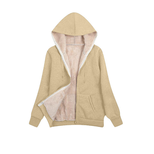 Damen Kuschelige Fleecejacke mit hohem Kragen und praktischem Reißverschluss EB