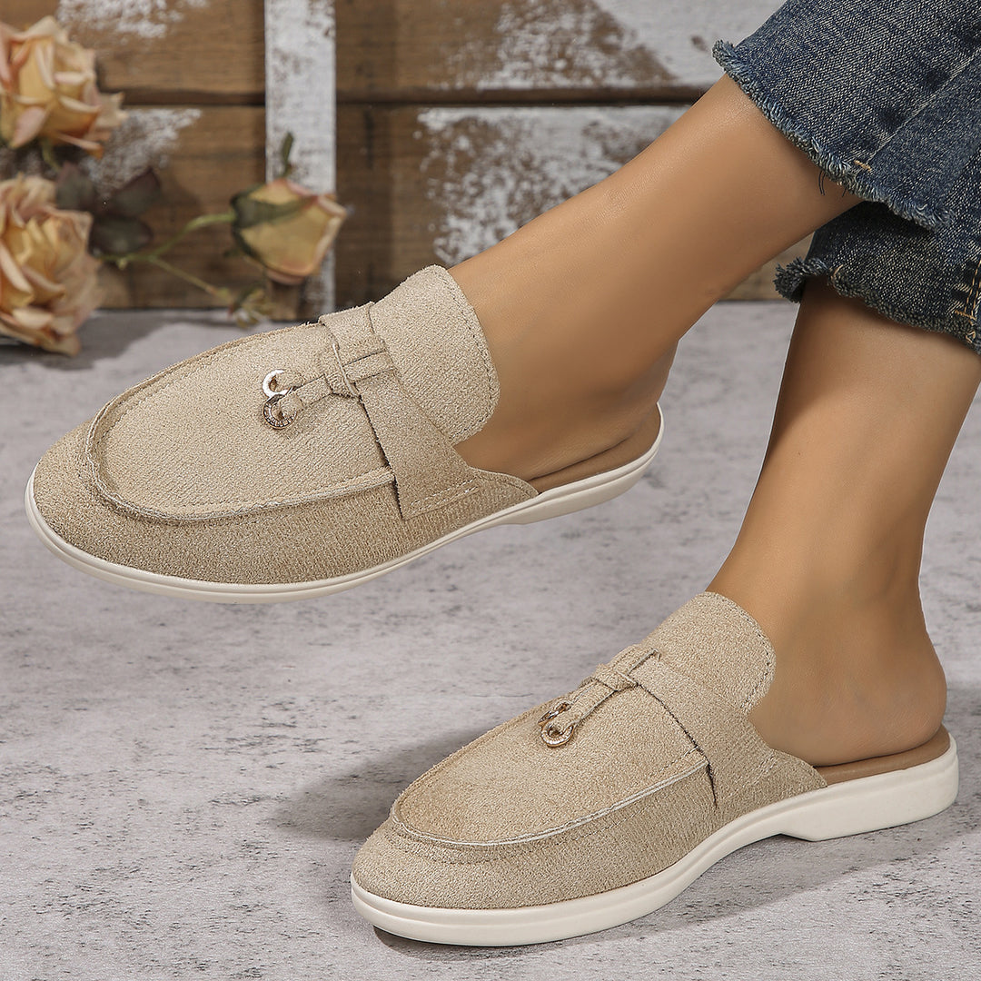 Damen Mokassin-Pantoletten mit elegantem Design und hochwertiger Oberflächenstruktur EB