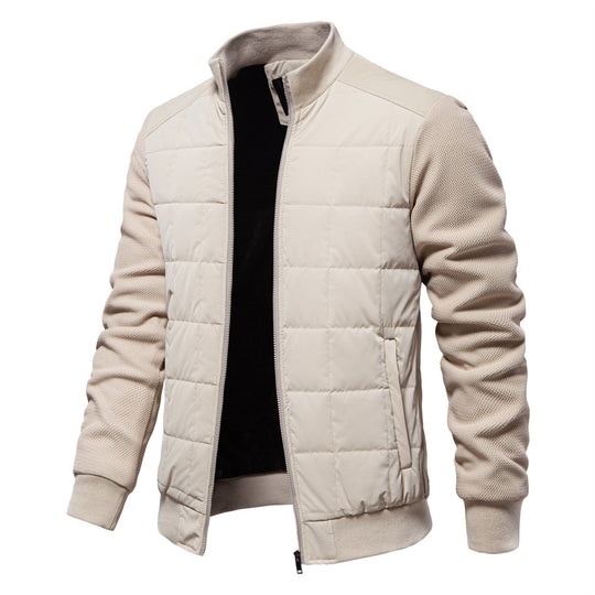Herren Steppjacke mit sportlichen Details und praktischem Reißverschluss EB