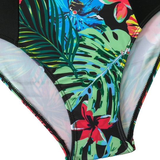 Damen Einteiler Badeanzug mit floralem Muster EB