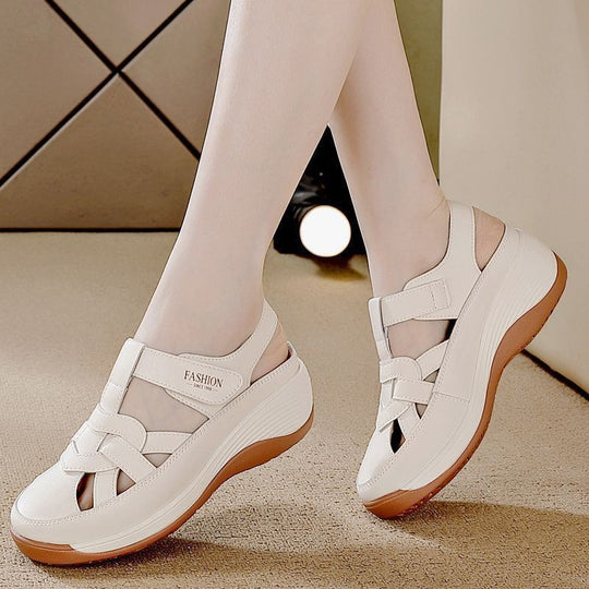 Damen Komfortable Sandalen mit verstellbarem Riemendesign und ergonomischer Sohle EB
