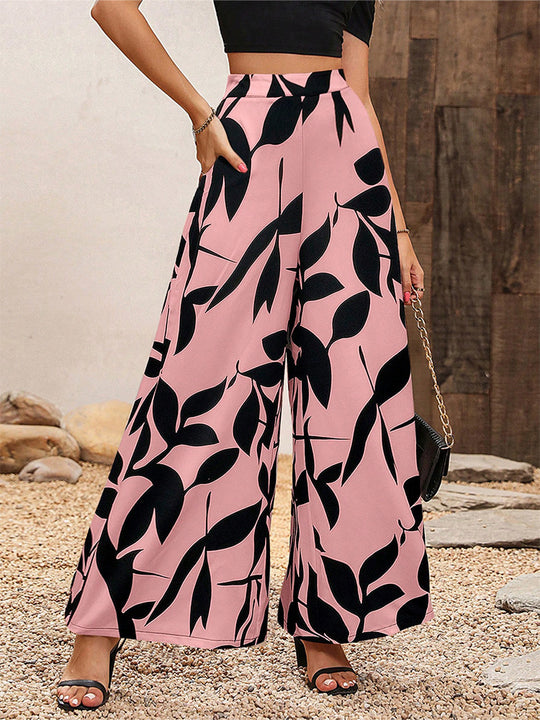 Damen Palazzohosen mit floralem Muster EB