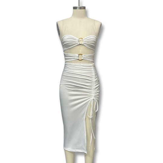 Damen Figurumspielendes Maxikleid mit Cut-Outs und hohem Schlitz EB