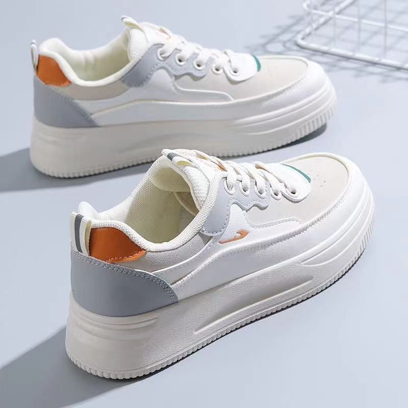 Damen Plattform Sneakers mit atmungsaktiver Obermaterialstruktur und rutschfester Sohle EB