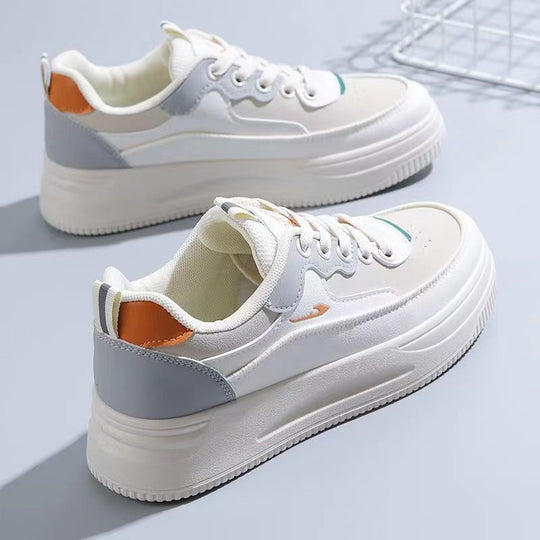 Damen Plattform Sneakers mit atmungsaktiver Obermaterialstruktur und rutschfester Sohle EB