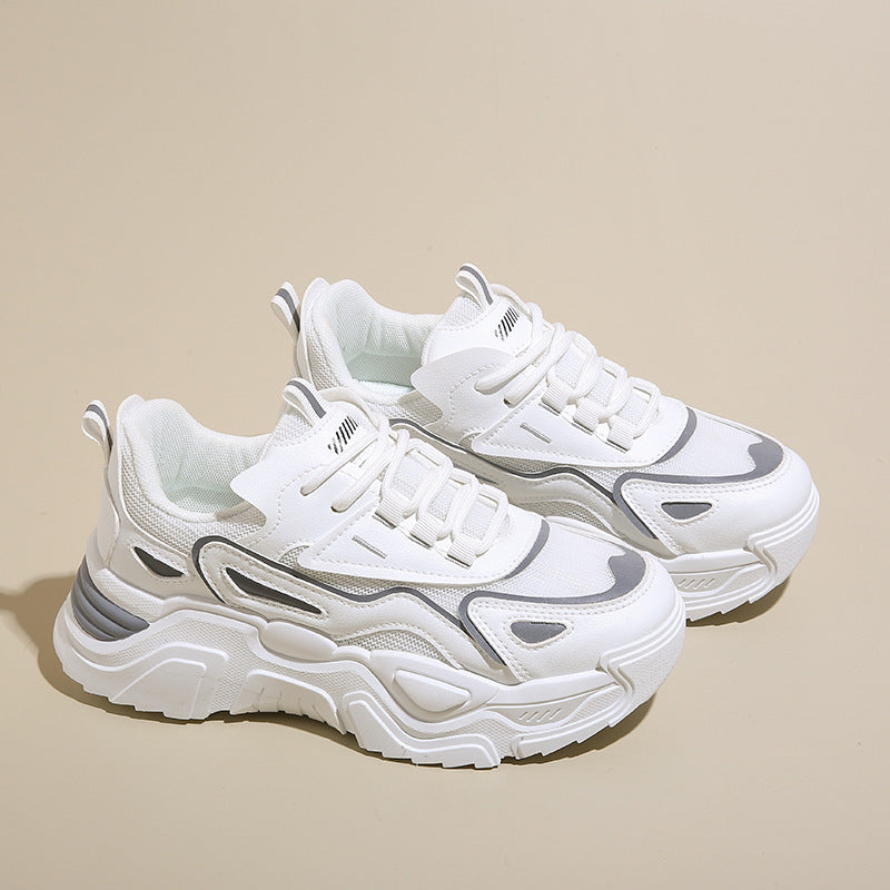 Damen Sportliche Chunky Sneakers mit atmungsaktiver Netzstruktur und schwerer Profilsohle EB