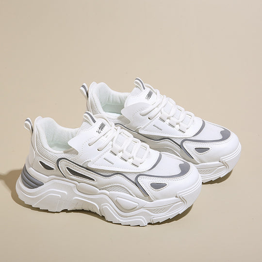 Damen Sportliche Chunky Sneakers mit atmungsaktiver Netzstruktur und schwerer Profilsohle EB