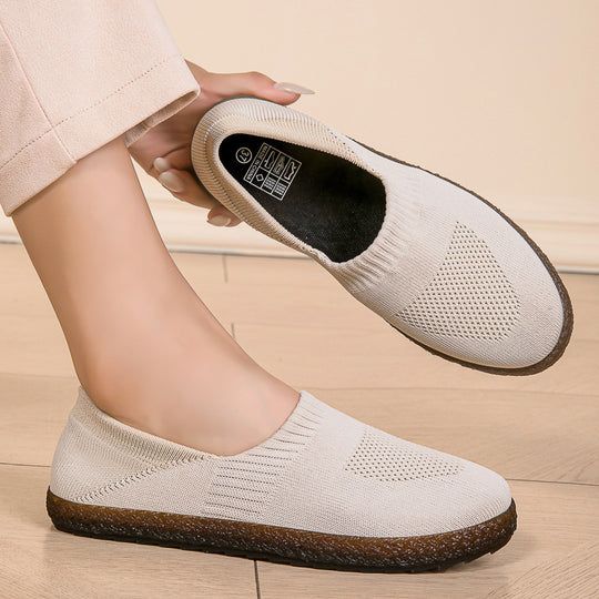 Damen Bequeme und atmungsaktive Slip-On Sneakers mit elastischem Obermaterial EB