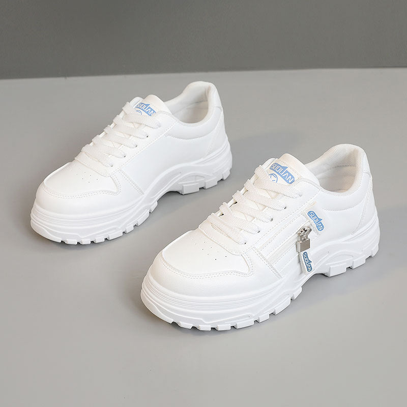 Damen Chunky Sneaker mit modischem Reißverschluss und rutschfester Sohle EB