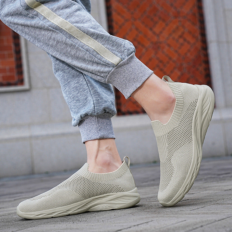 Unisex nan elastischer Strick-Schlupfschuh mit ergonomischer Dämpfungssohle und Fersenlasche EB