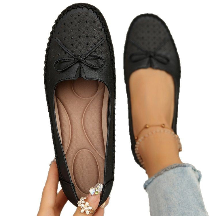 Damen elegante Mokassins mit filigranen Durchbrüchen und modischen Akzenten EB