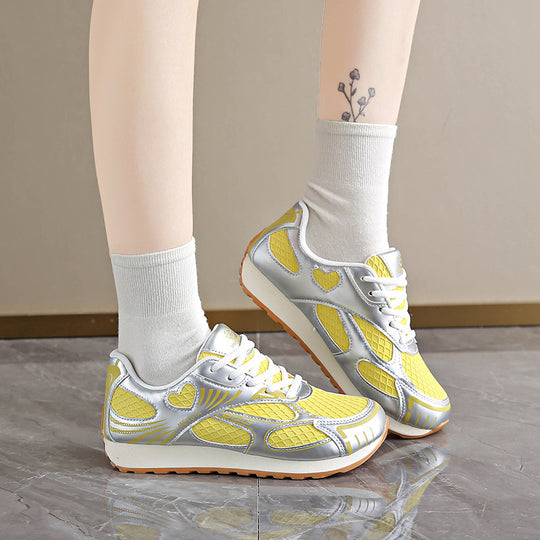 Damen Sportliche Sneakers mit atmungsaktivem Netzoberteil und flexibler Laufsohle EB