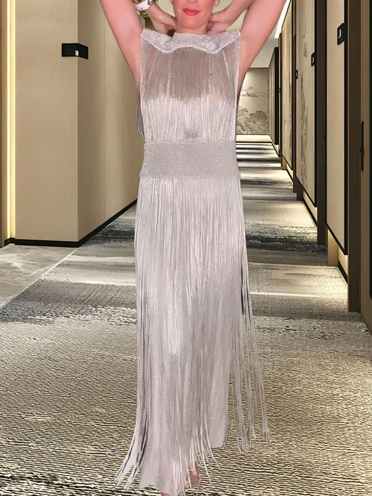 Damen Elegantes Abendkleid mit schwingendem Saum EB