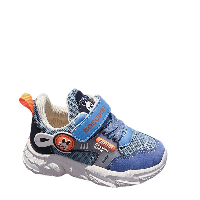 Damen Sportliche Kindersneaker mit praktischen Klettverschlüssen und niedlichen Applikationen EB