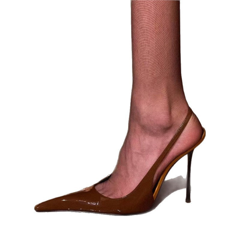 Damen spitze Slingback High Heels mit elegantem Design EB