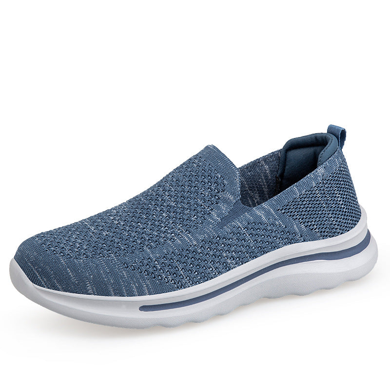 Damen Komfortable Slip-On Sneakers mit atmungsaktivem Strickoberteil EB