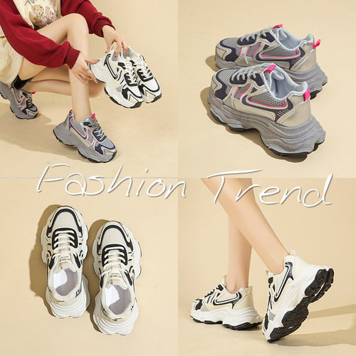 Damen Sportliche Lauf-Sneaker mit atmungsaktivem Mesh und gepolsterter Sohle EB