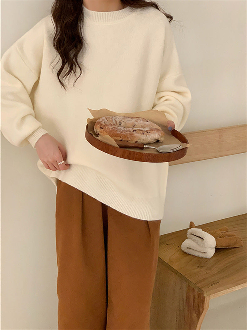 Damen Oversized Strickpullover mit weichem Material und lässigem Schnitt EB