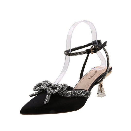 Damen Elegante Slingback-Pumps mit Glitzerdetails EB