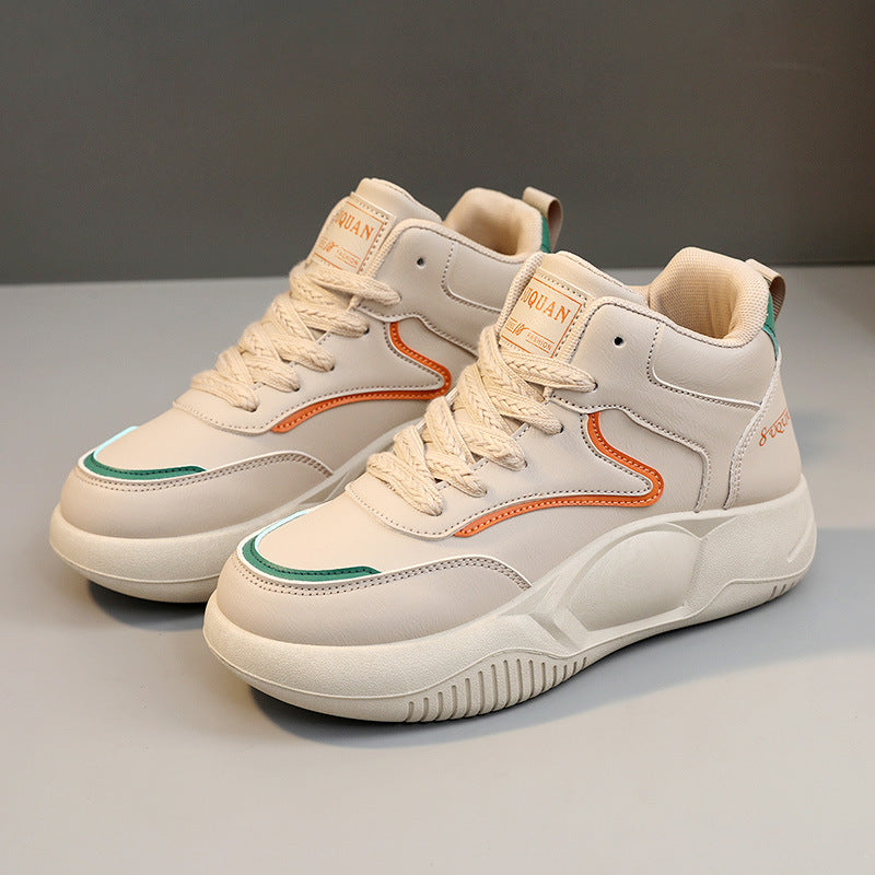 Damen modische High-Top Sneakers mit atmungsaktiver Oberfläche und flexibler Sohle EB